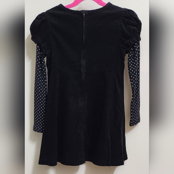 Bonnie Jean Sz 6 6X Halloween Ghosts Candy Corn Black Corduroy Long Sleeve Dress - Picture 2 of 5